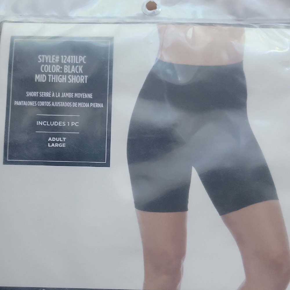 Black Mid Thigh Shorts